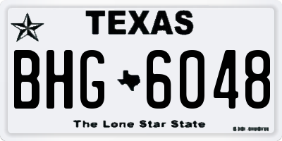 TX license plate BHG6048
