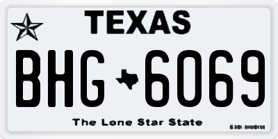 TX license plate BHG6069