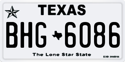 TX license plate BHG6086