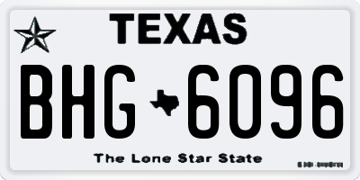 TX license plate BHG6096