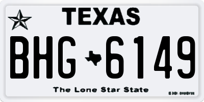 TX license plate BHG6149