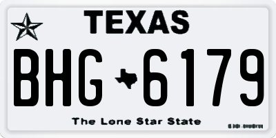 TX license plate BHG6179