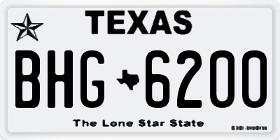 TX license plate BHG6200