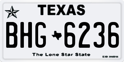 TX license plate BHG6236