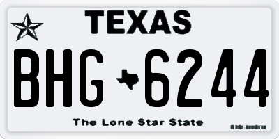 TX license plate BHG6244