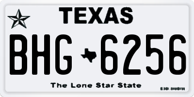 TX license plate BHG6256