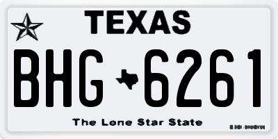 TX license plate BHG6261