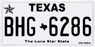 TX license plate BHG6286