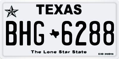 TX license plate BHG6288