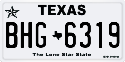 TX license plate BHG6319