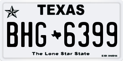TX license plate BHG6399