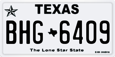 TX license plate BHG6409