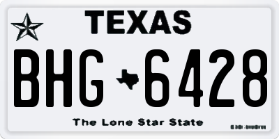 TX license plate BHG6428
