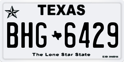 TX license plate BHG6429