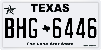 TX license plate BHG6446