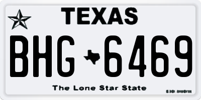 TX license plate BHG6469