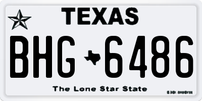 TX license plate BHG6486