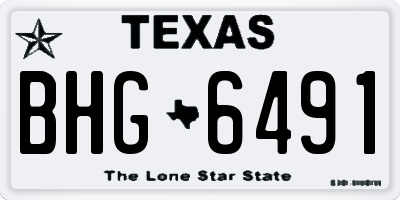 TX license plate BHG6491