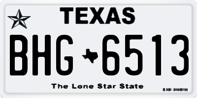TX license plate BHG6513