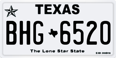 TX license plate BHG6520