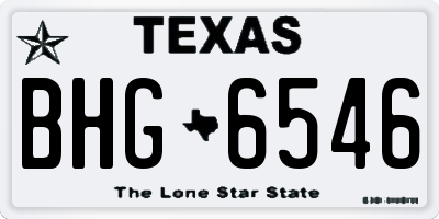 TX license plate BHG6546