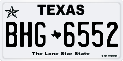 TX license plate BHG6552