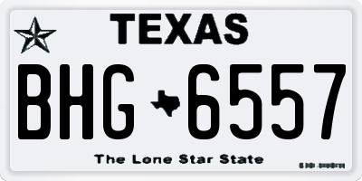 TX license plate BHG6557