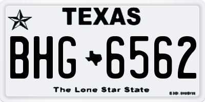 TX license plate BHG6562
