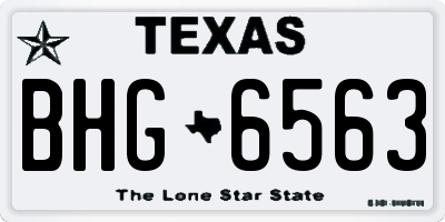 TX license plate BHG6563