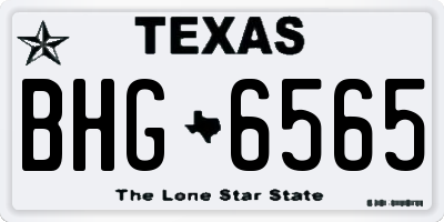 TX license plate BHG6565