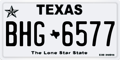 TX license plate BHG6577
