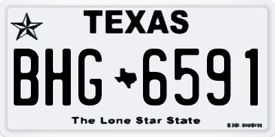 TX license plate BHG6591