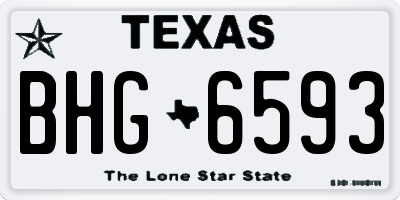 TX license plate BHG6593