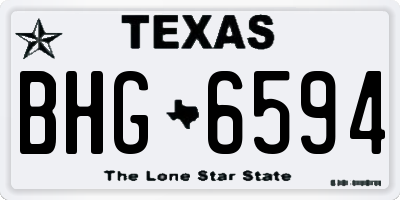 TX license plate BHG6594