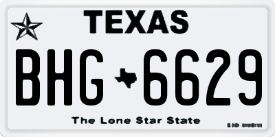 TX license plate BHG6629
