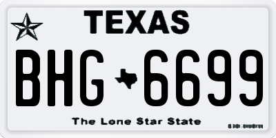 TX license plate BHG6699
