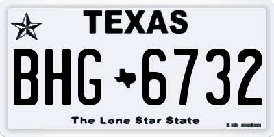 TX license plate BHG6732