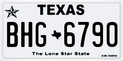 TX license plate BHG6790