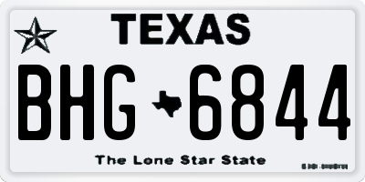 TX license plate BHG6844