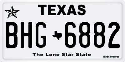 TX license plate BHG6882