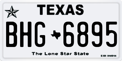 TX license plate BHG6895