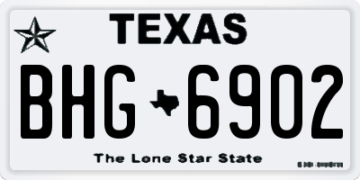 TX license plate BHG6902