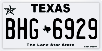 TX license plate BHG6929