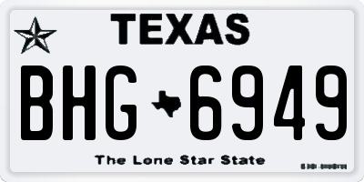TX license plate BHG6949
