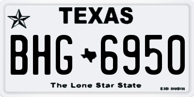 TX license plate BHG6950