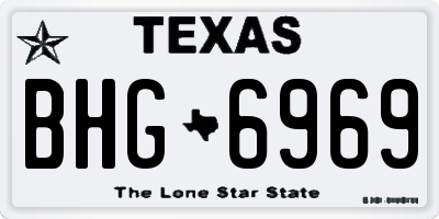 TX license plate BHG6969