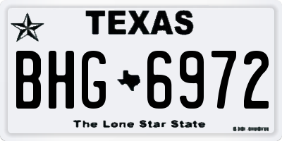 TX license plate BHG6972