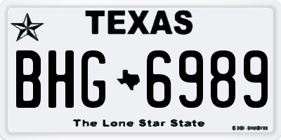 TX license plate BHG6989