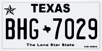 TX license plate BHG7029