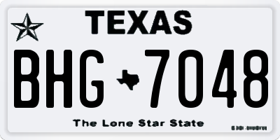 TX license plate BHG7048